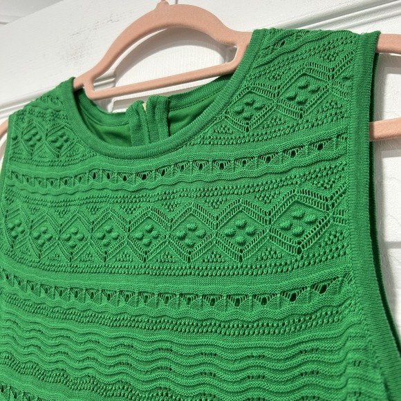 NWT!!! Eliza J Women's Size Medium 100% Cotton Sleeveless Green Midi Dress Lined - Picture 4 of 9